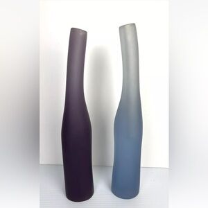 RARE Vintage MARTHA STURDY Canada Resin vases 15.5”H art  Pieces Blue And Purple
